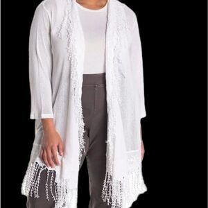 XCVI Dogwood lace trim Cardigan